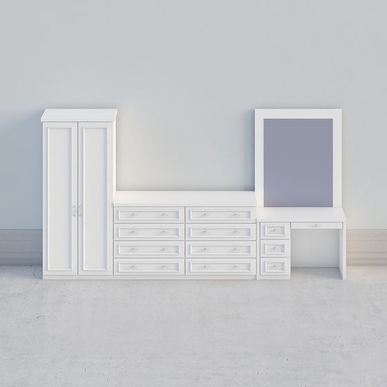 Urban Minimalist Dresser Set 3D model