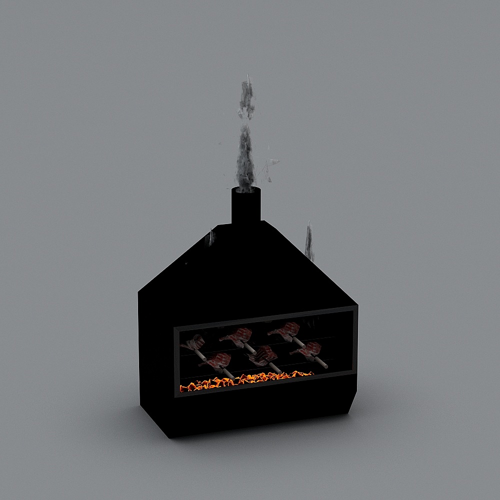 BBQ Smoker 3D model for Creative Projects
