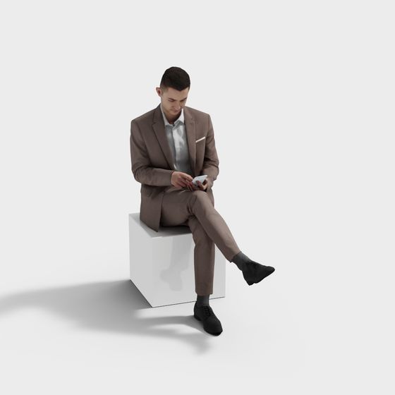 Elegant Urban Businessman 3D Model
