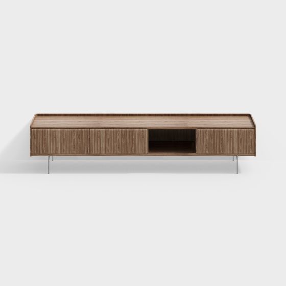 Urban Elegance Low-Poly TV Cabinet 3D model