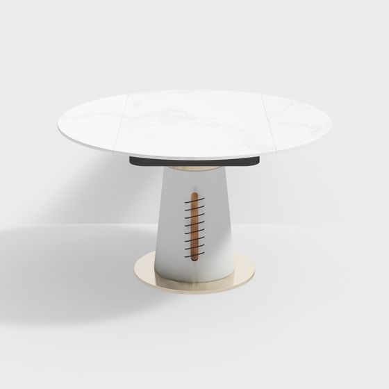 Modern Round Table 3D model for Urban Spaces