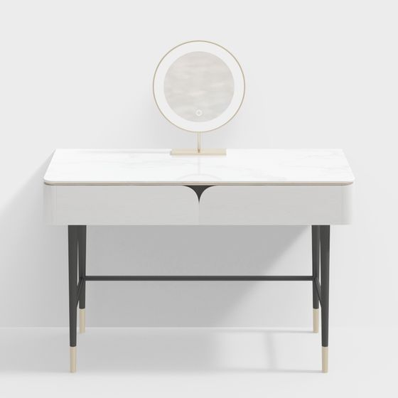 Elegant Minimalist Vanity Table 3D model