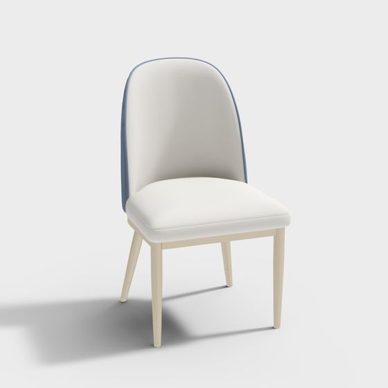 Sophisticated Low-Polygon Dining Chair 3D model