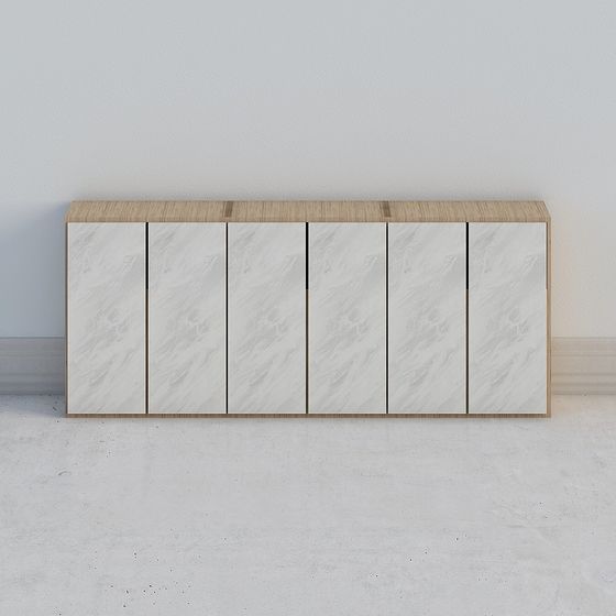 Stylish Marble Side Cabinet 3D model