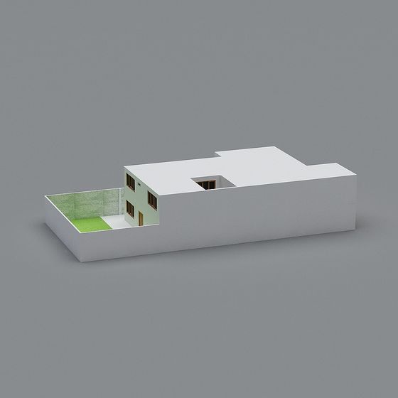 Minimalist Villa 3D Model - Future Aesthetic Design