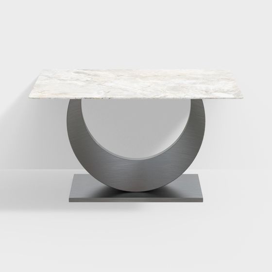 Sleek Marble Dining Table 3D model