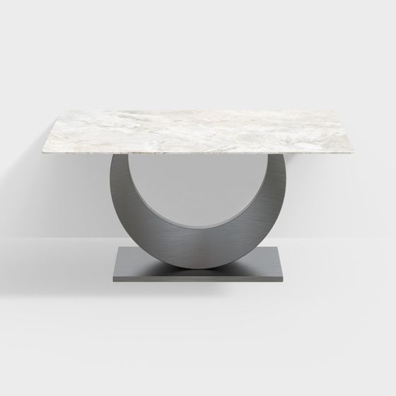 Sleek Marble Dining Table 3D model
