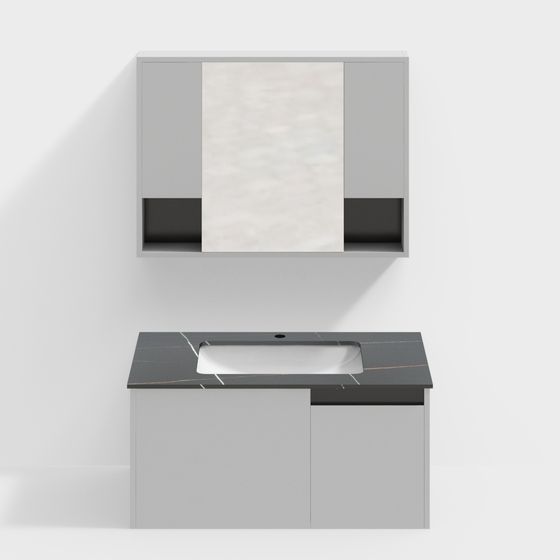 Stylish Bathroom Vanity 3D Model for Modern Spaces