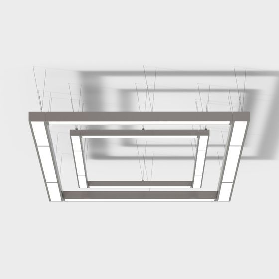 Futuristic LED Pendant Light 3D model