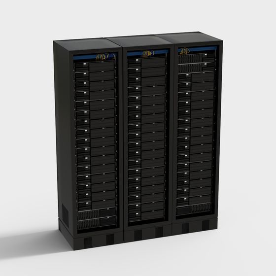 High-Detail Server Rack 3D Model for Creative Projects