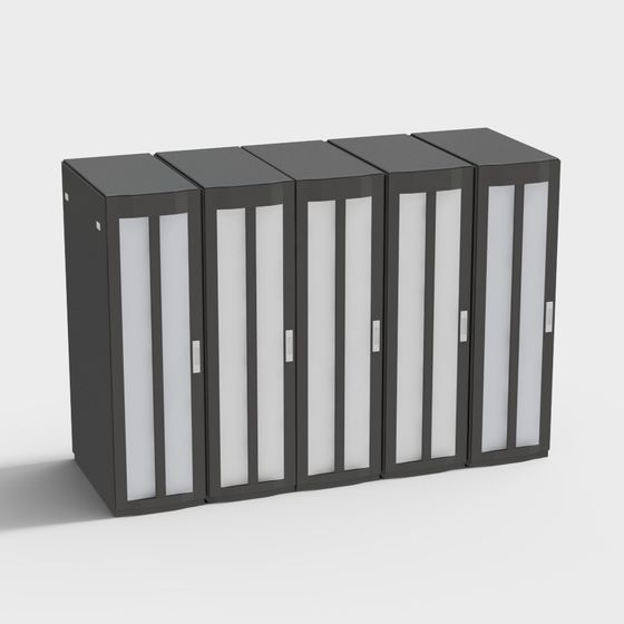 Stylish Server Rack 3D model for Creative Projects