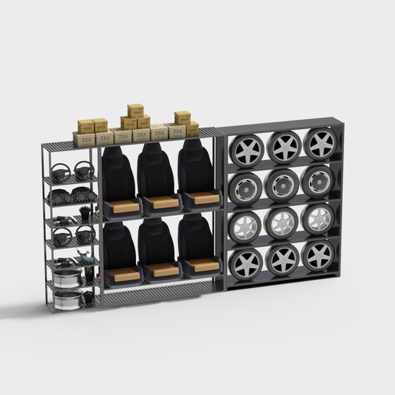 Modern Car Accessory Display Stand 3D model