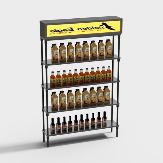 Elegant Low-Poly Shelf 3D model for Creative Projects