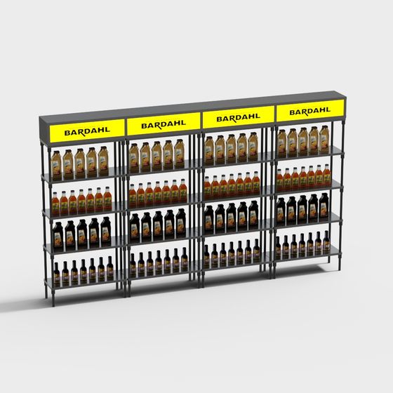 Industrial Style Shelf 3D Model