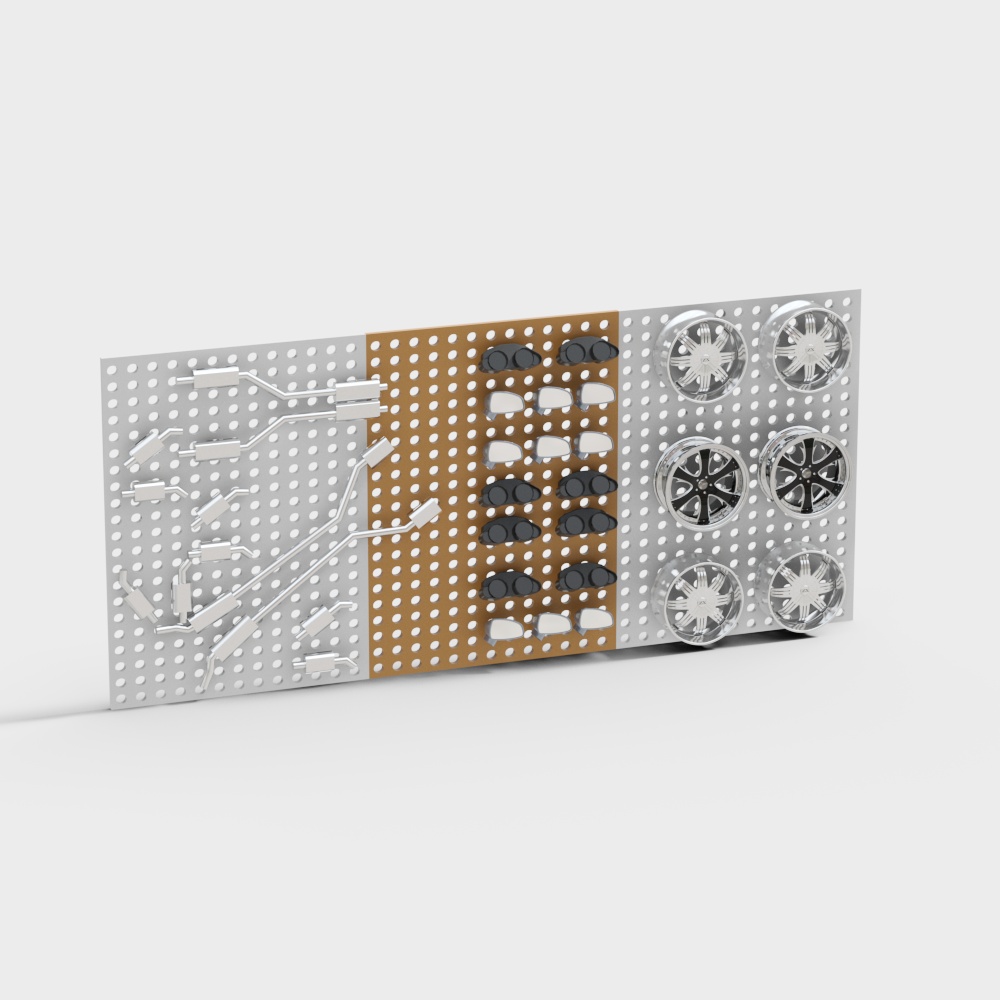 Industrial Display Board 3D Model – Modern Industrial Design