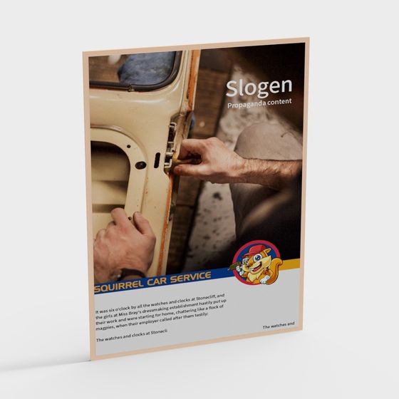 Squirrel Car Service 3D Model for Creative Projects