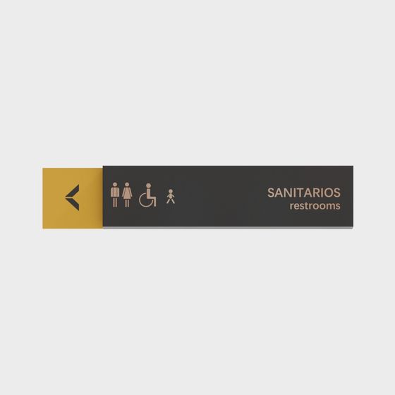 Restroom Signage 3D model for Creative Projects