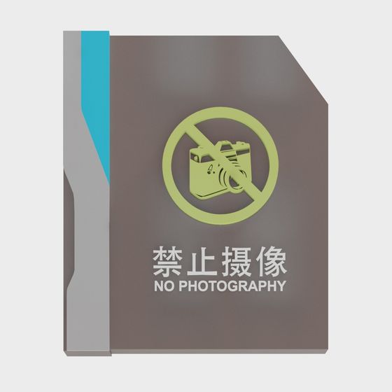 No Photography Sign 3D model