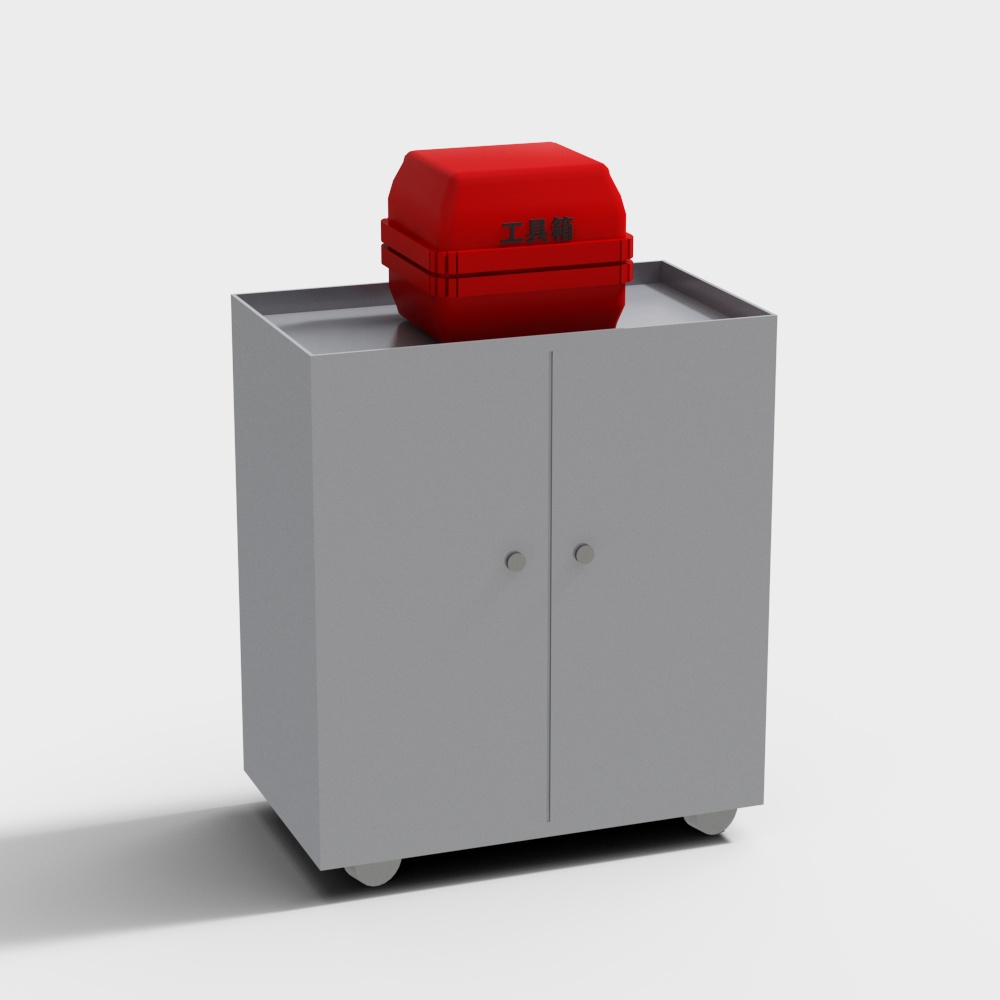 Industrial Aesthetic Mobile Tool Cabinet 3D model