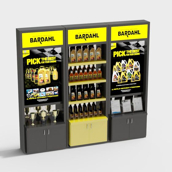 Bardahl Product Display Cabinet 3D model