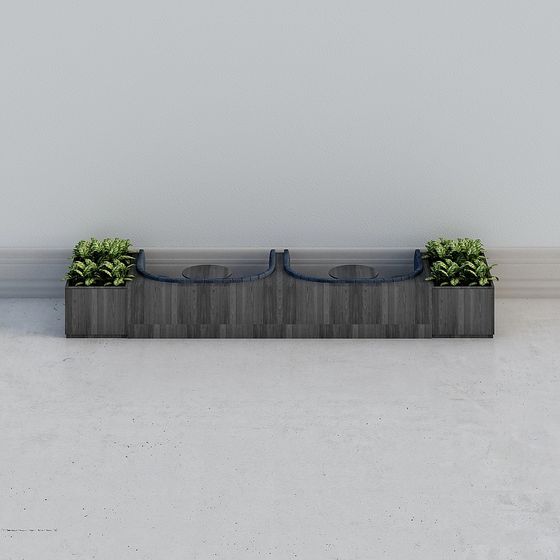Urban Green Wall Planter Box 3D model