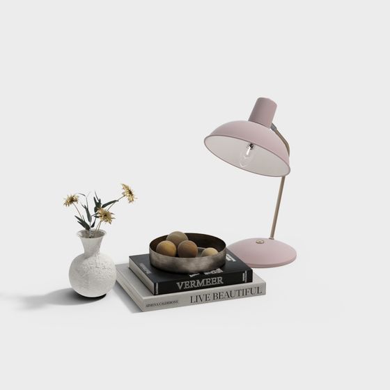 Warm Desk Corner 3D Model for Modern Spaces