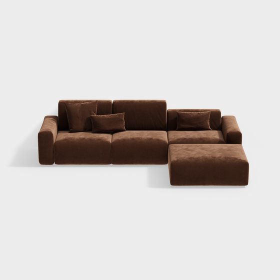 Stylish 3D Sofa Model for Contemporary Interiors