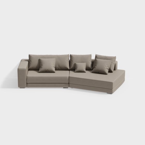 3.3m 가죽 모듈식 소파 - BSNS301P - Sicily