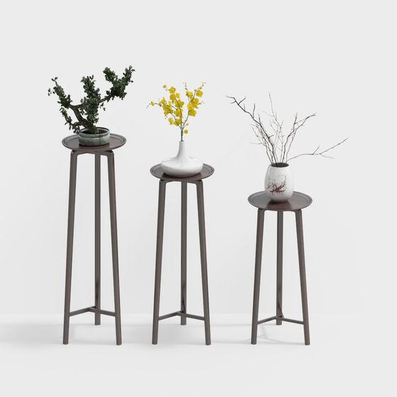 Stylish Flower Stand 3D model for Creative Spaces