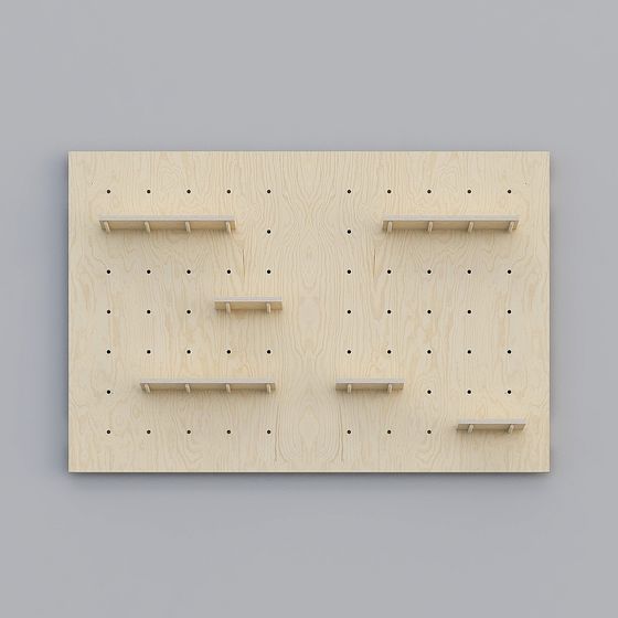 Pegboard Wall Shelf 3D model