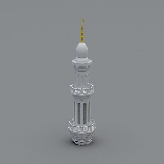 Exquisite Islamic Minaret 3D model for Creative Projects