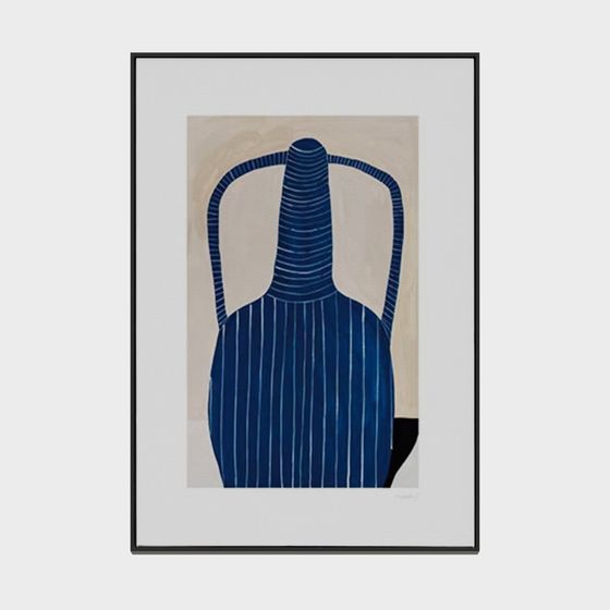 Blue Striped Vase 3D model