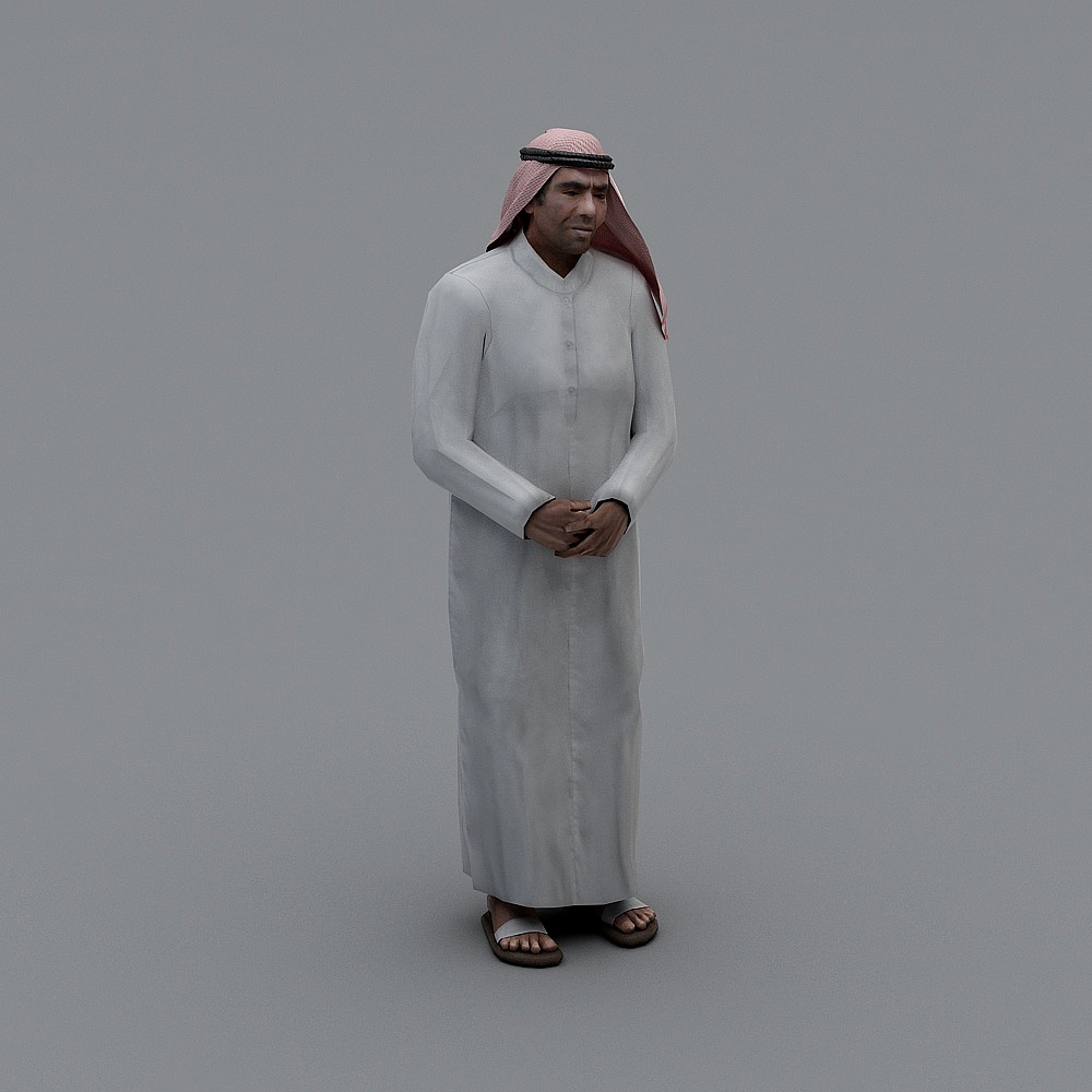 Middle Eastern Traditional Attire 3D Model