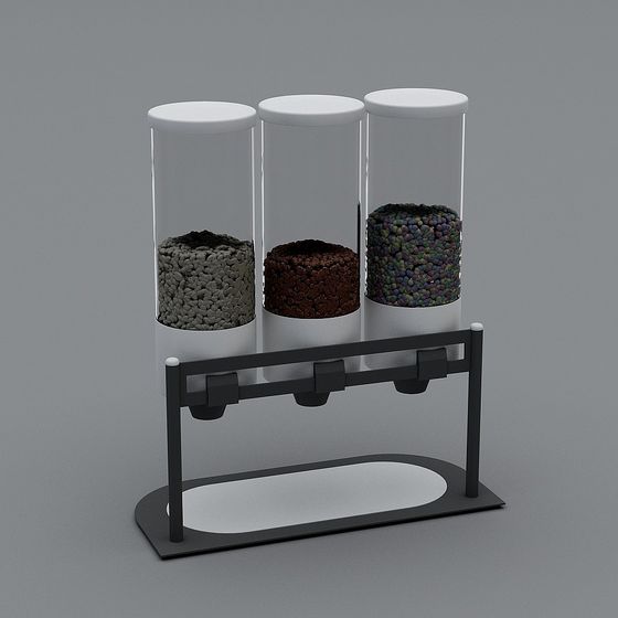 Tricolor Storage Jar 3D Model