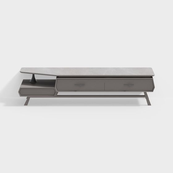 Contemporary 3D Model TV Cabinet