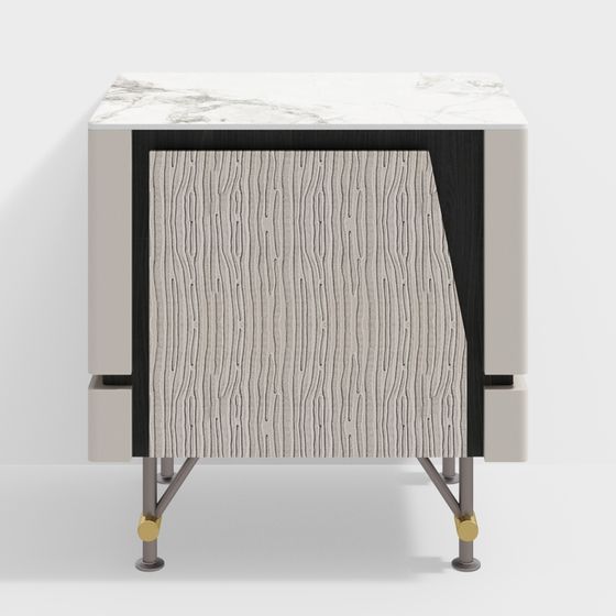 Urban Minimal Bedside Table 3D model