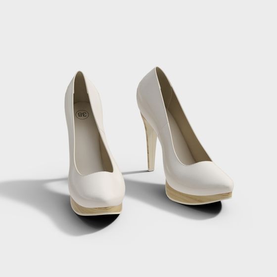 Elegant High Heel Shoe 3D model