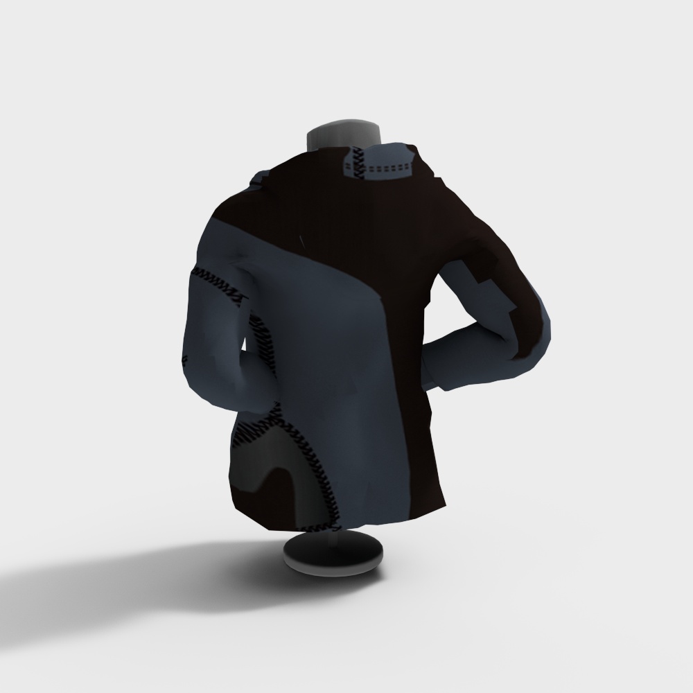 Modello di busto maschile senza testa (inverso)