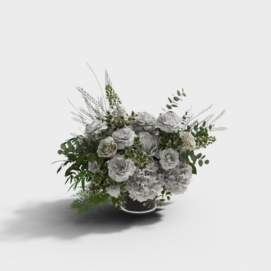 Elegant Garden Arrangement 3D model