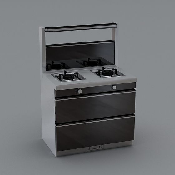 Sleek Modern Kitchen Stove 3D model