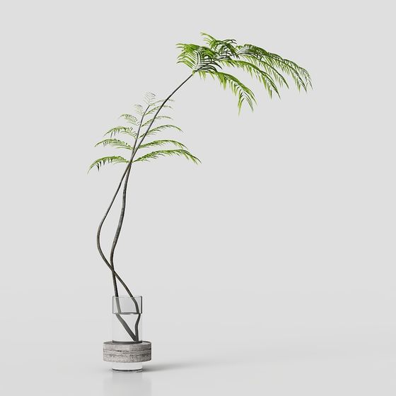 Unique Aquatic Green Plant 3D model for Modern Designs