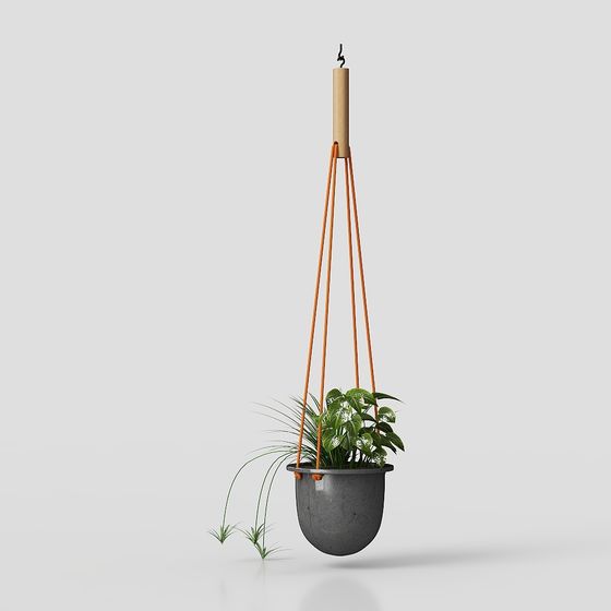 Hanging Plant 3D Model for Natural Aesthetics