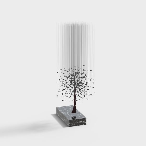 Dissolving Tree 3D Model for Creative Projects