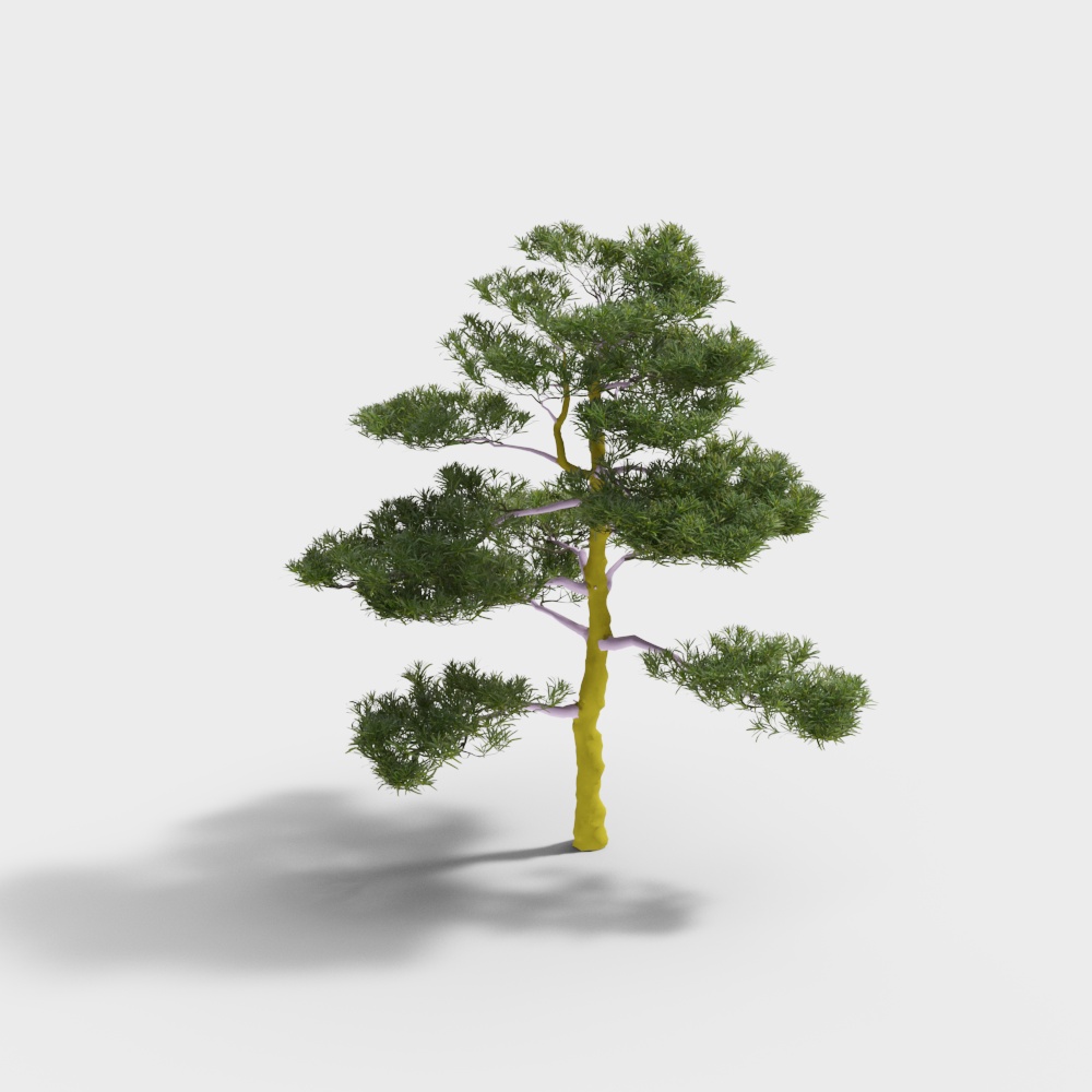 New Chinese style courtyard landscape-pine tree
