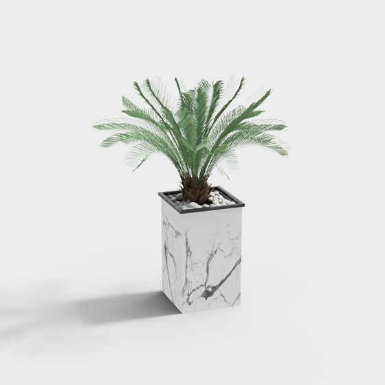 Urban Oasis Indoor Plant Pot 3D model for Modern Spaces