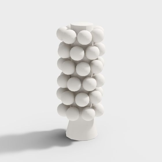 Low Poly Spherical Column 3D model
