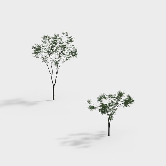 Realistic Low-Poly Tree 3D Model for Natural Scenes