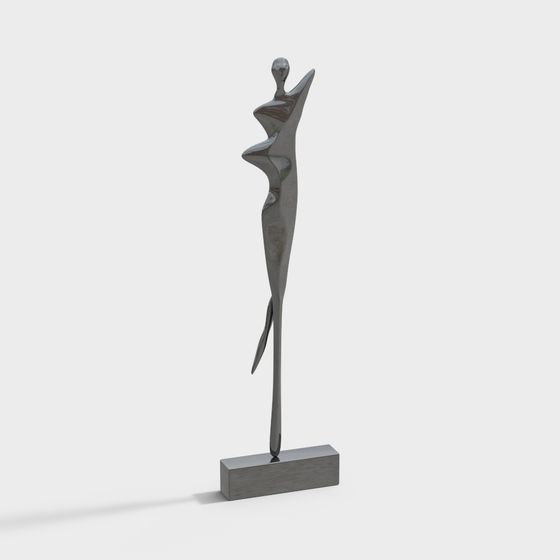 Dance of Elegance Low Poly 3D model