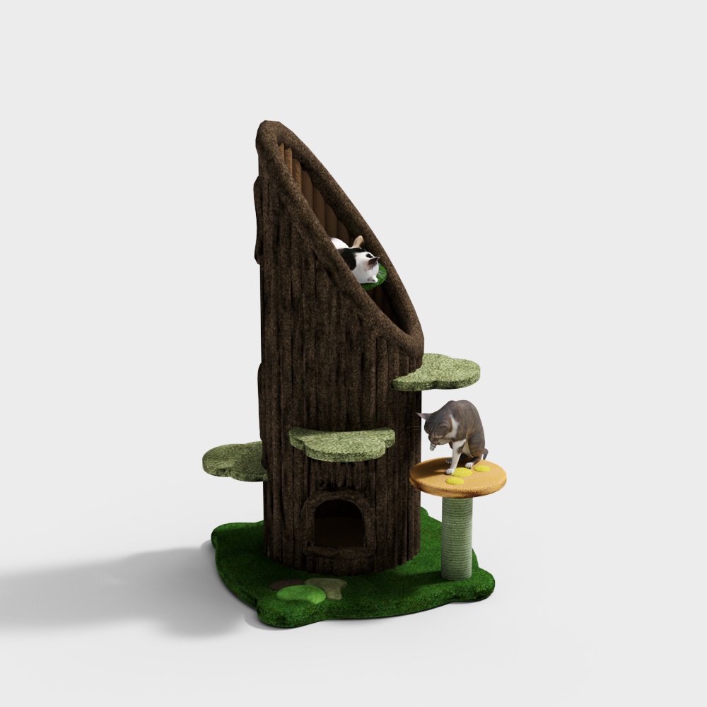 Charming Treehouse 3D model in Nature