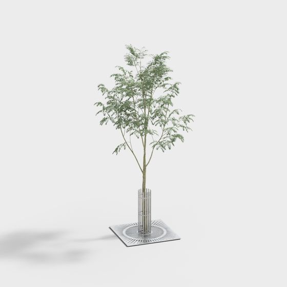 Vibrant Low-Poly 3D Tree Model